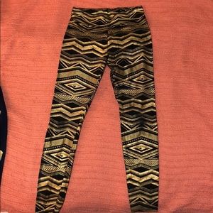 Black & Shimmering Gold leggings